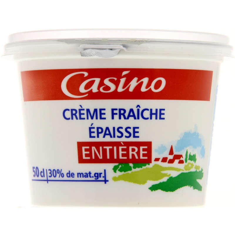 AUCHAN Crème fraîche épaisse entière 30%MG 50cl pas cher 